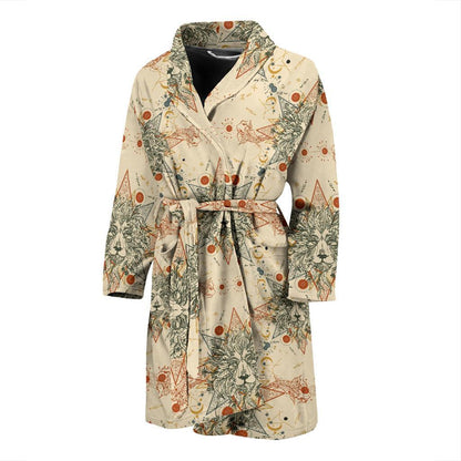 Leo Pattern Print Design 02 Men Bathrobe-JORJUNE.COM