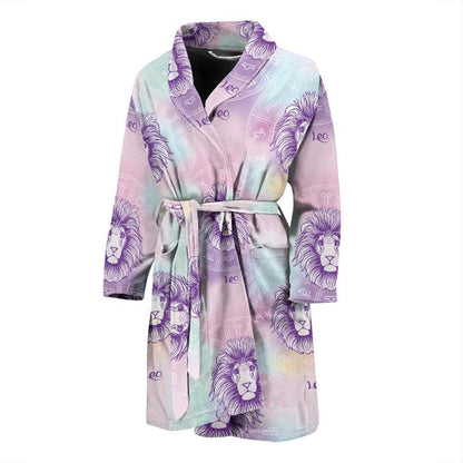 Leo Pattern Print Design 03 Men Bathrobe-JORJUNE.COM