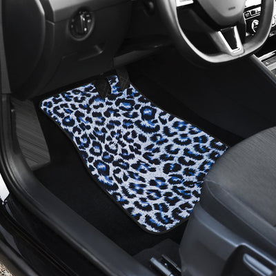 Leopard Blue Skin Print Car Floor Mats