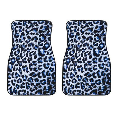 Leopard Blue Skin Print Car Floor Mats