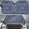 Leopard Blue Skin Print Car Sun Shade For Windshield