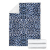 Leopard Blue Skin Print Fleece Blanket