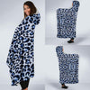 Leopard Blue Skin Print Hooded Blanket-JTAMIGO.COM