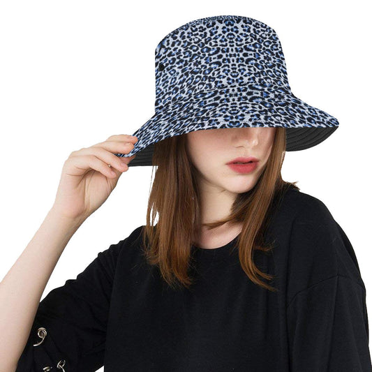 Leopard Blue Skin Print Unisex Bucket Hat