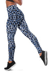 Leopard Blue Skin Print Women Leggings