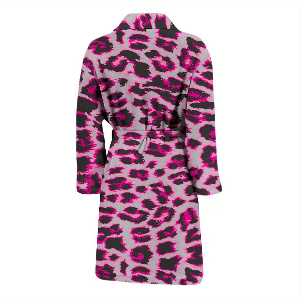 Leopard Pattern Print Design 02 Men Bathrobe-JORJUNE.COM