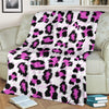 Leopard Pink Skin Print Fleece Blanket