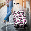 Leopard Pink Skin Print Luggage Cover Protector