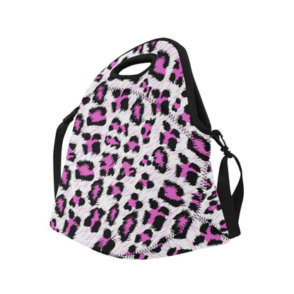 Leopard Pink Skin Print Neoprene Lunch Bag (Model 1669)(Large)-JTAMIGO.COM