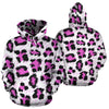 Leopard Pink Skin Print Pullover Hoodie