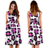 Leopard Pink Skin Print Sleeveless Dress