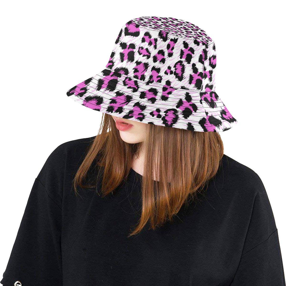 Leopard Pink Skin Print Unisex Bucket Hat