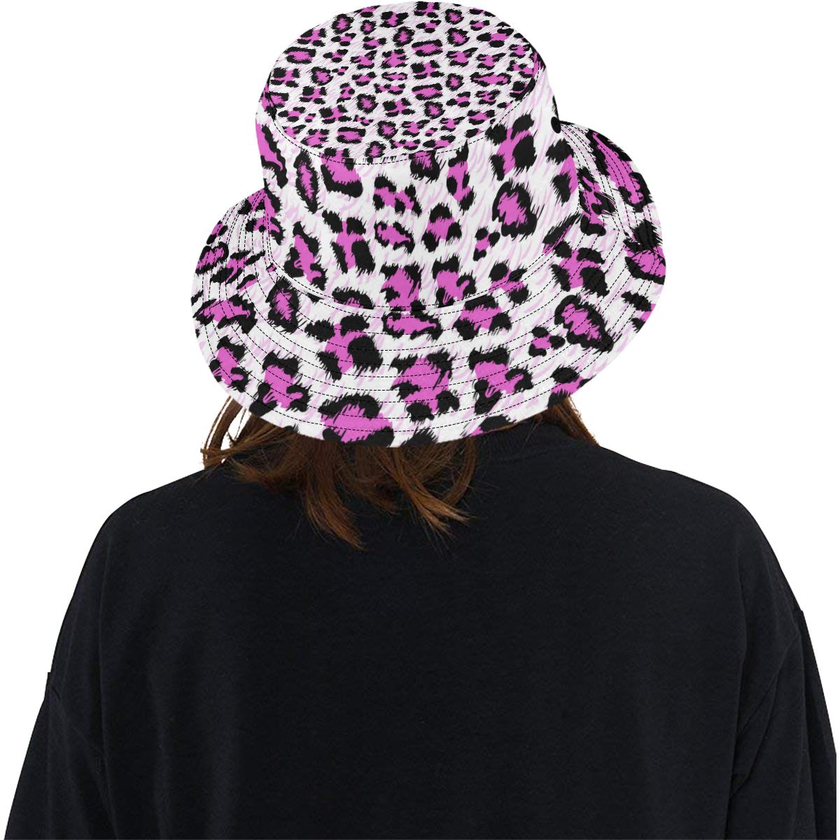 Leopard Pink Skin Print Unisex Bucket Hat