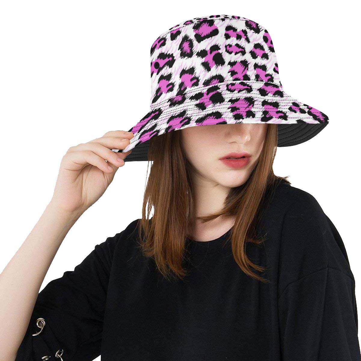 Leopard Pink Skin Print Unisex Bucket Hat