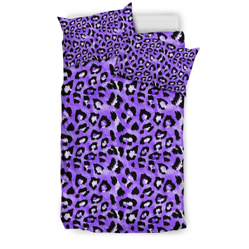 Leopard Purple Skin Print Duvet Cover Bedding Set
