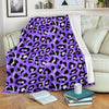 Leopard Purple Skin Print Fleece Blanket