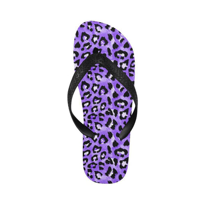 Leopard Purple Skin Print Flip Flops-JTAMIGO.COM