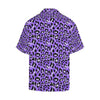 Leopard Purple Skin Print Men Aloha Hawaiian Shirt