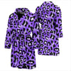 Leopard Purple Skin Print Men Bath Robe-JTAMIGO.COM