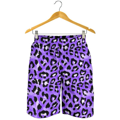 Leopard Purple Skin Print Mens Shorts-JTAMIGO.COM