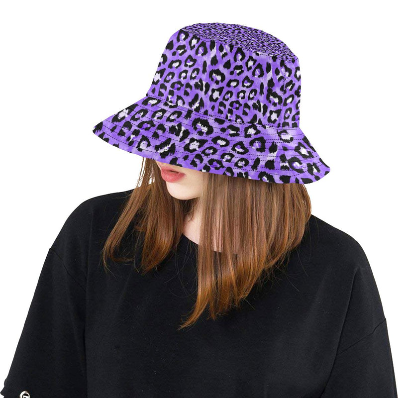 Leopard Purple Skin Print Unisex Bucket Hat
