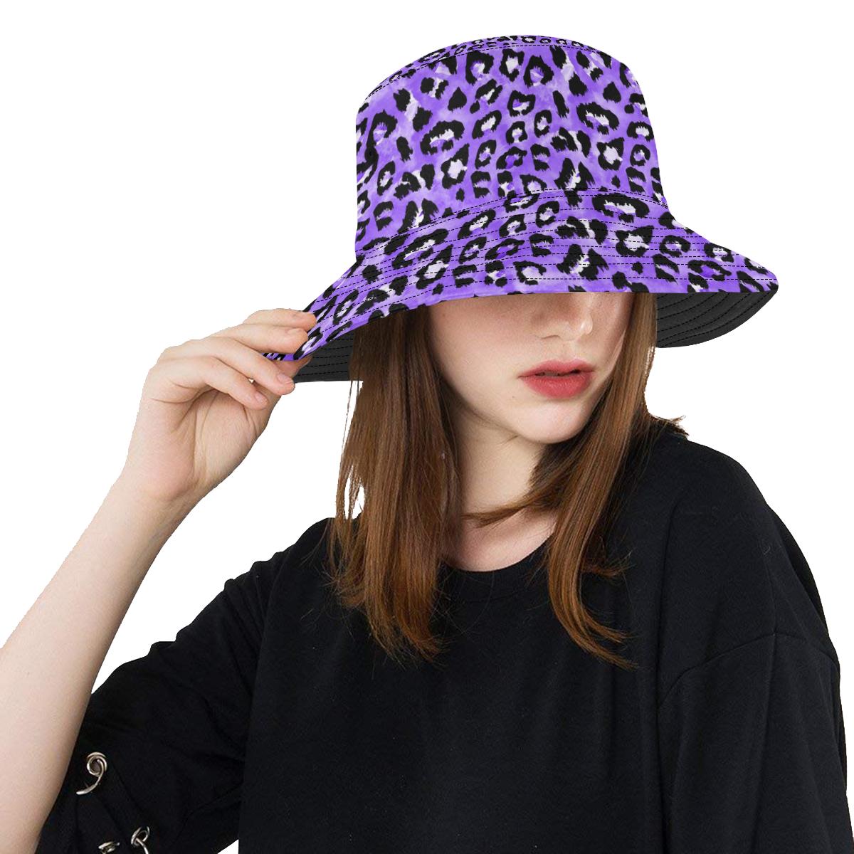 Leopard Purple Skin Print Unisex Bucket Hat