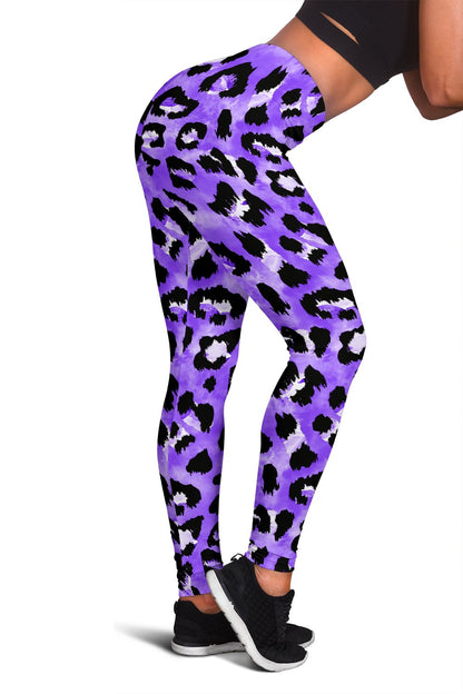 Leopard Purple Skin Print Women Leggings