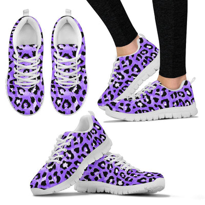 Leopard Purple Skin Print Women Sneakers Shoes