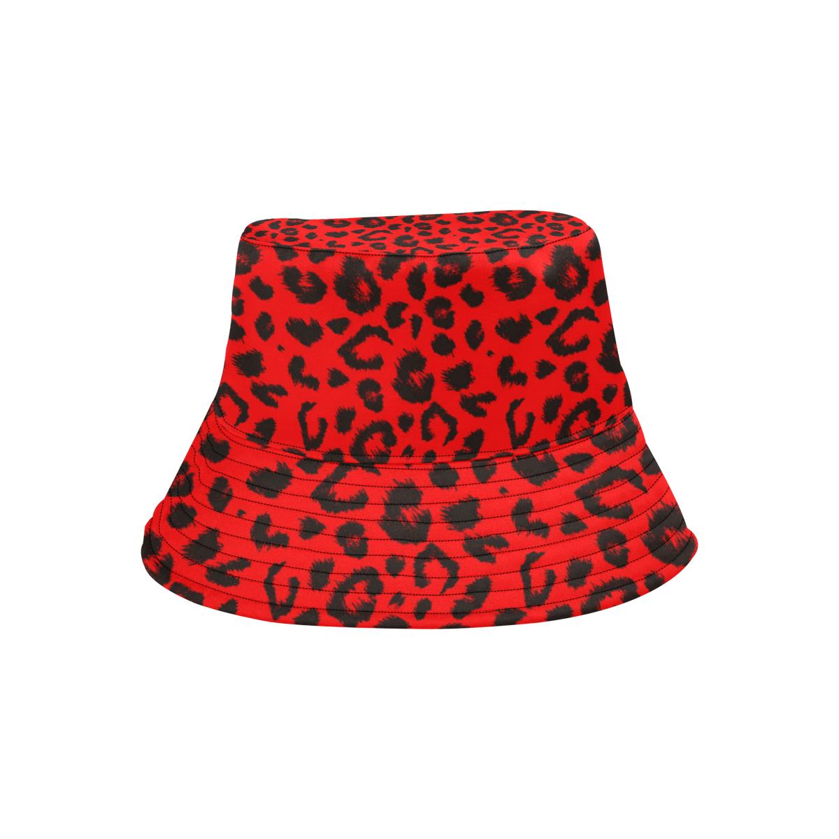 Leopard Red Skin Print Unisex Bucket Hat