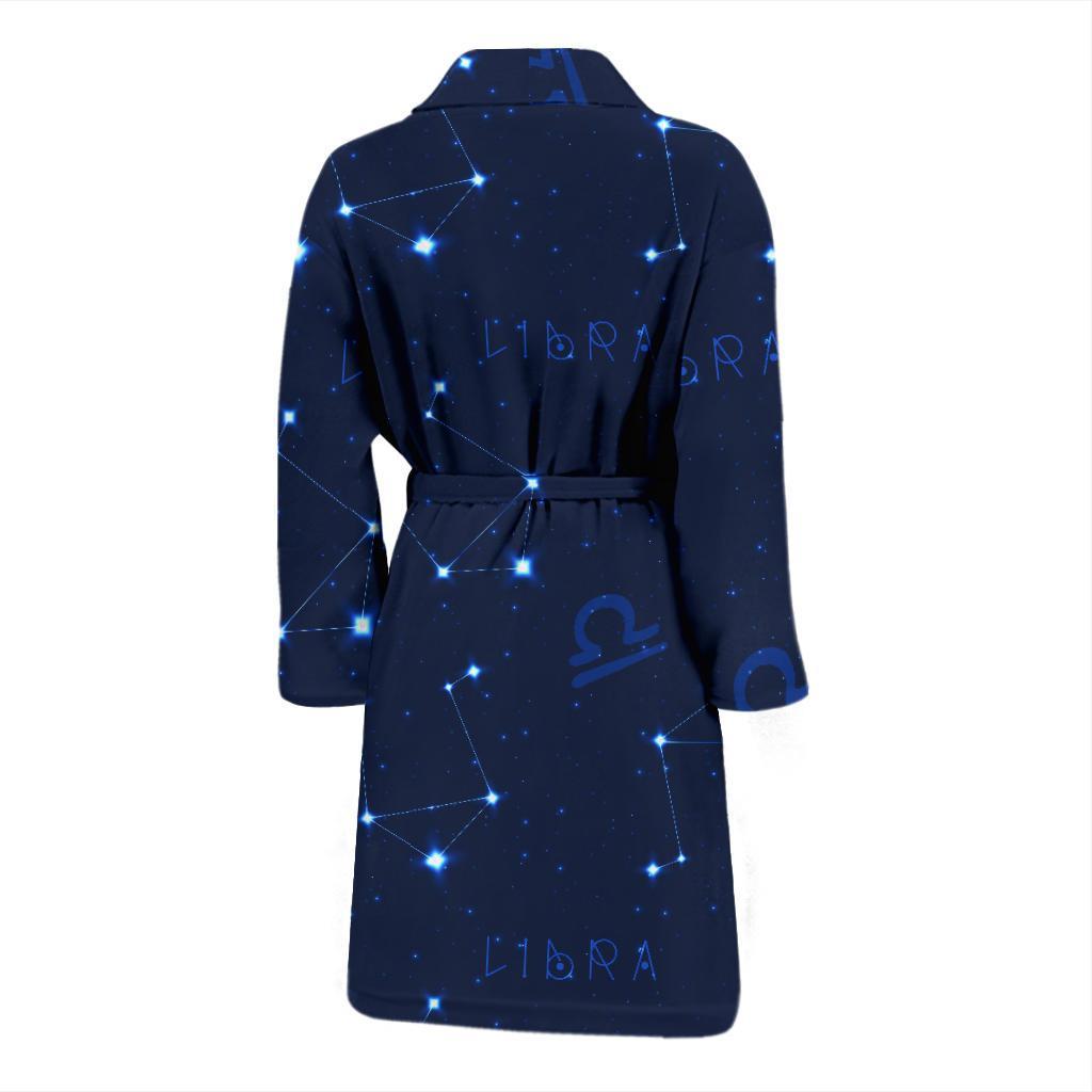 Libra Pattern Print Design 04 Men Bathrobe-JORJUNE.COM
