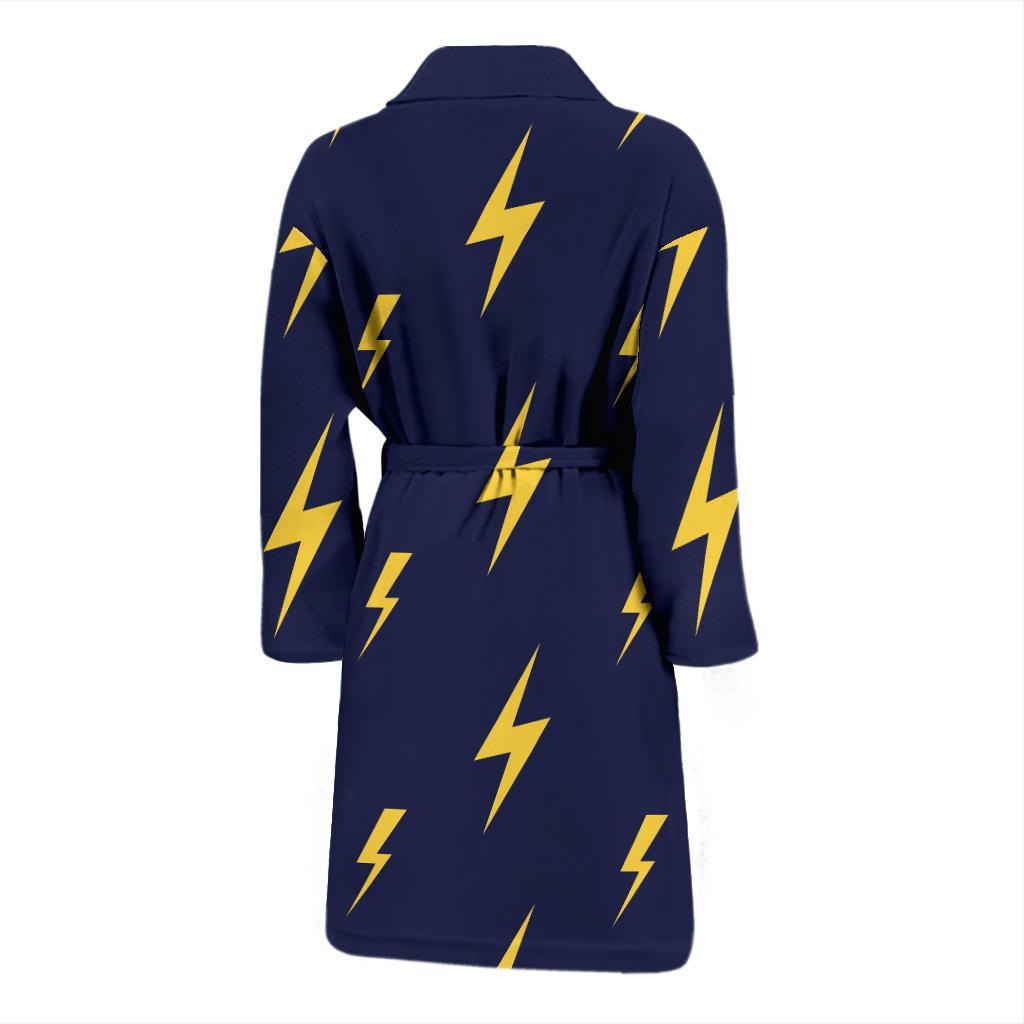Lightning Thunder Pattern Print Design 03 Men Bathrobe-JORJUNE.COM