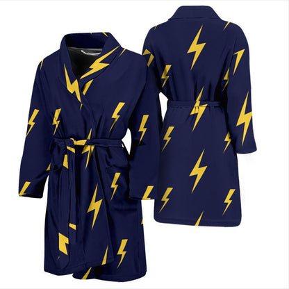 Lightning Thunder Pattern Print Design 03 Men Bathrobe-JORJUNE.COM
