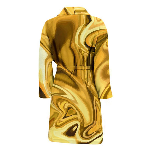 Liquid Pattern Print Design 03 Men Bathrobe-JORJUNE.COM