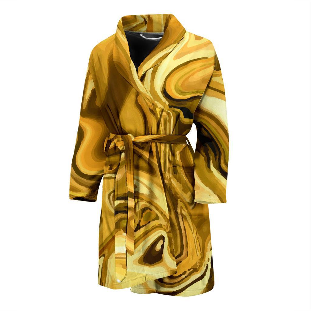 Liquid Pattern Print Design 03 Men Bathrobe-JORJUNE.COM