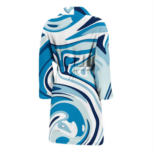 Liquid Pattern Print Design 05 Men Bathrobe-JORJUNE.COM