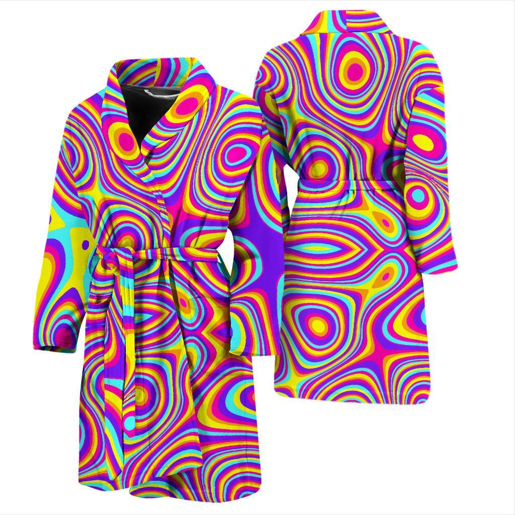Liquid Pattern Print Design 06 Men Bathrobe-JORJUNE.COM