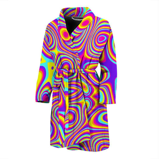 Liquid Pattern Print Design 06 Men Bathrobe-JORJUNE.COM