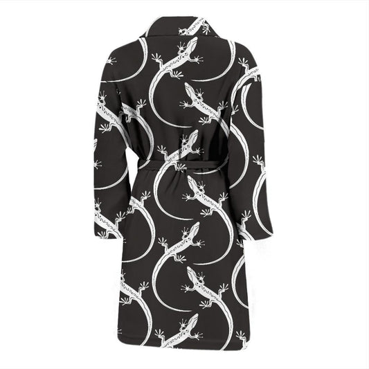 lizard Pattern Print Design 01 Men Bathrobe-JORJUNE.COM