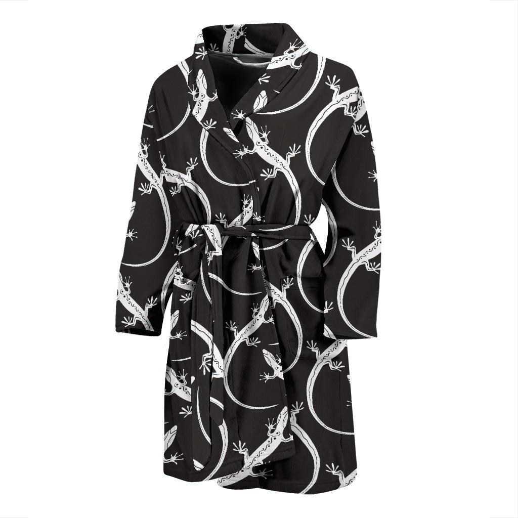 lizard Pattern Print Design 01 Men Bathrobe-JORJUNE.COM