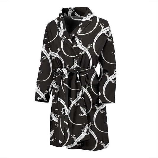 lizard Pattern Print Design 01 Men Bathrobe-JORJUNE.COM