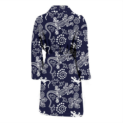 lizard Pattern Print Design 03 Men Bathrobe-JORJUNE.COM