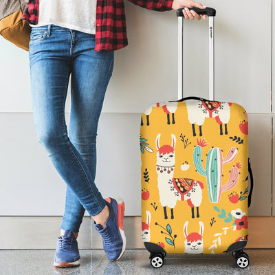 Llama Cute Themed Print Luggage Cover Protector