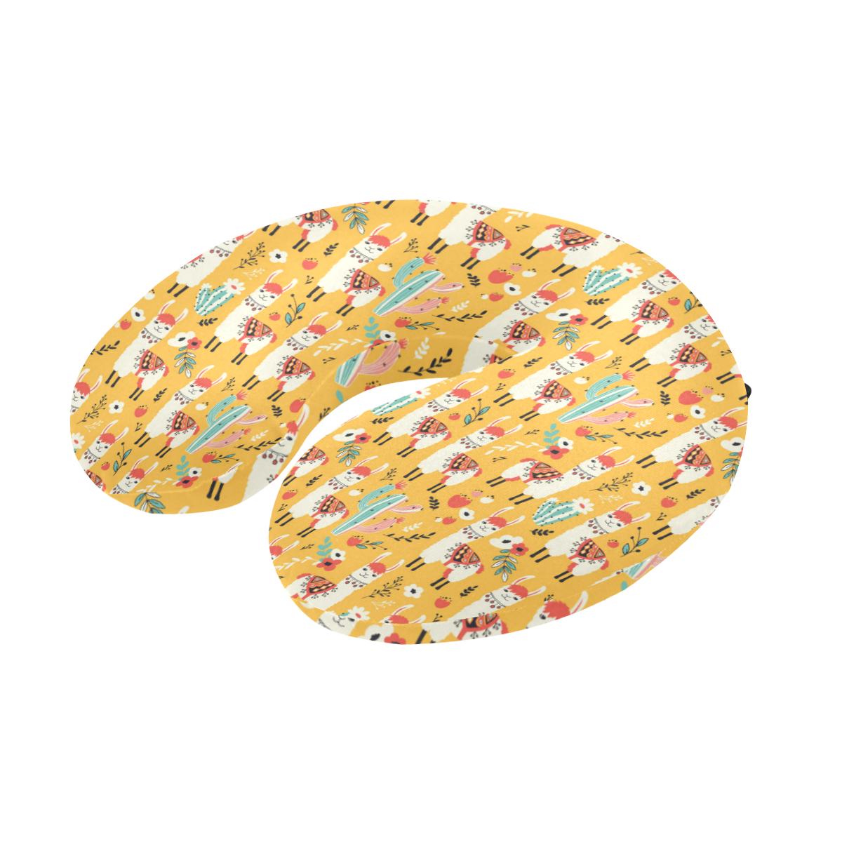Llama Cute Themed Print U-Shaped Travel Neck Pillow-JTAMIGO.COM