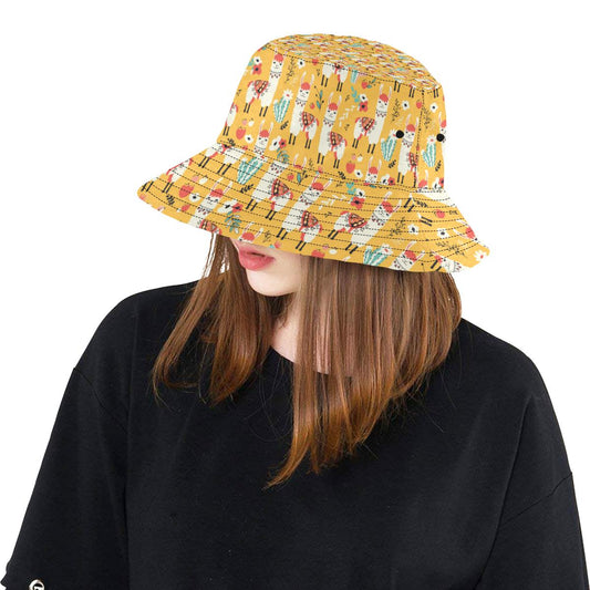 Llama Cute Themed Print Unisex Bucket Hat