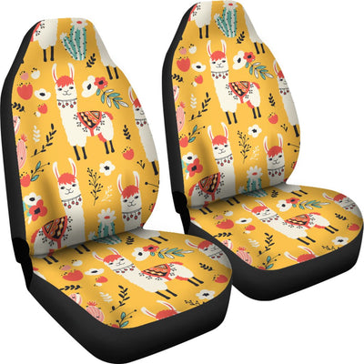 Llama Cute Themed Print Universal Fit Car Seat Covers