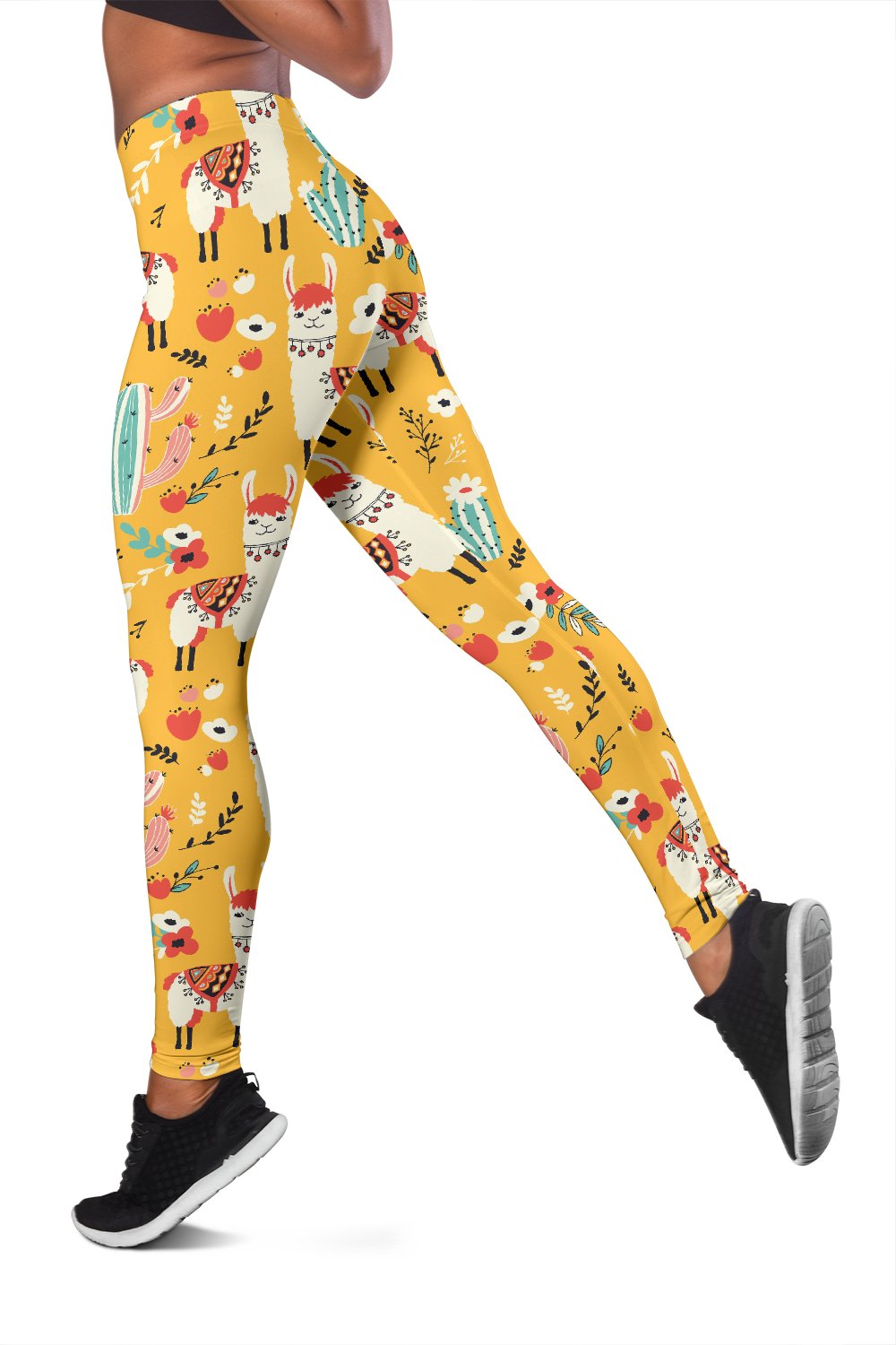 Llama Cute Themed Print Women Leggings