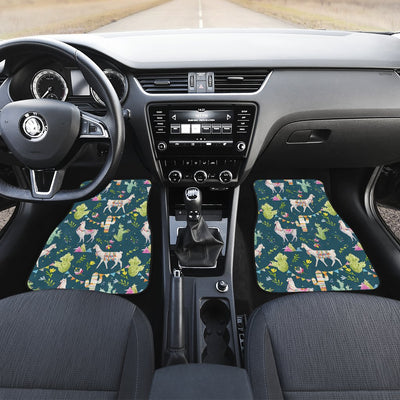 Llama with Cactus Design Print Car Floor Mats