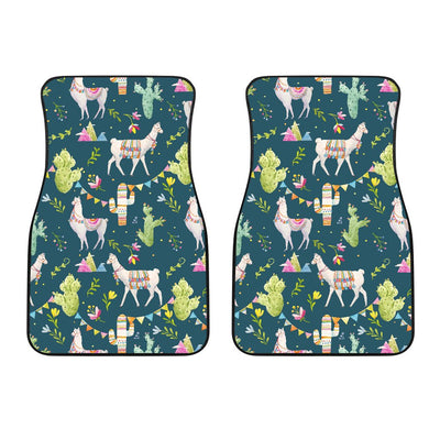 Llama with Cactus Design Print Car Floor Mats