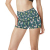 Llama with Cactus Design Print High Waisted Spandex Shorts-JTAMIGO.COM