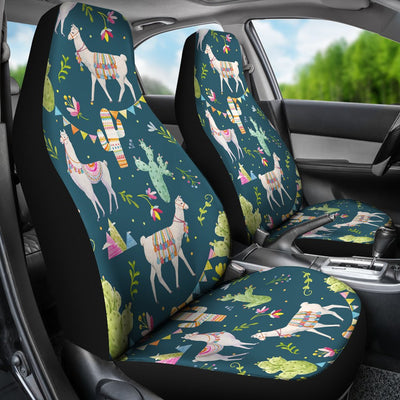 Llama with Cactus Design Print Universal Fit Car Seat Covers